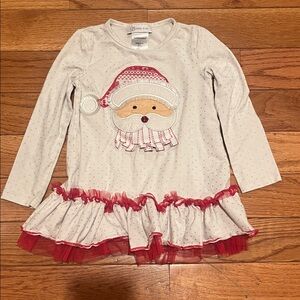 Bonnie Jean White Dress with Silver Dots